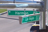 Intersection of Harmon and Las Vegas Blvd.