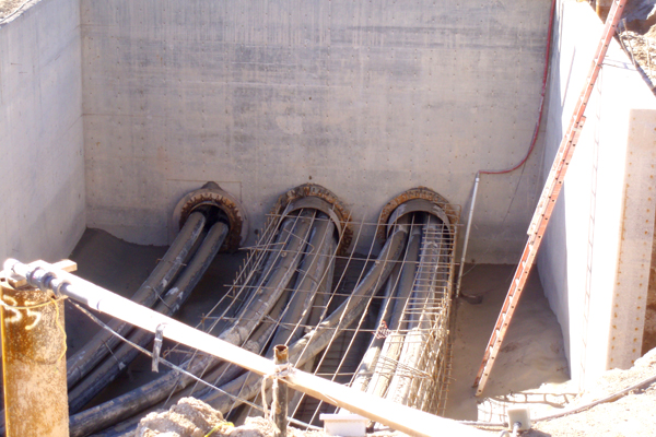 Microtunneling the receiving pit for Solids Dewatering Facility
