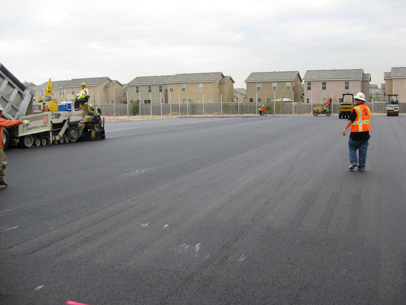 Paving new tennis courts for the high school