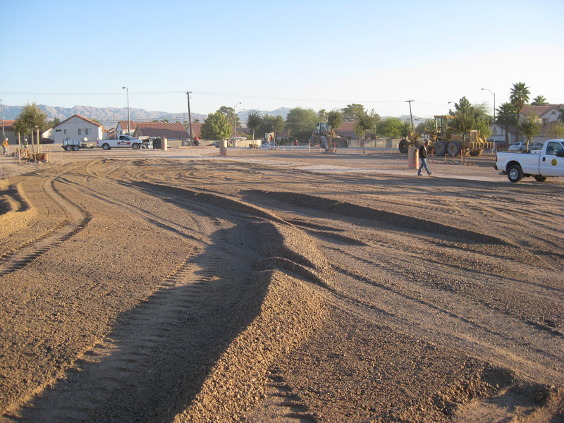 Dirt operation for east parking lot
