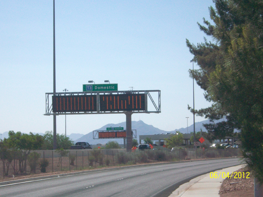 directional roadway signage for the McCarran International Airport