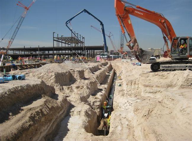 Terminal 3 Roadways construction at McCarran Airport in Las Vegas.